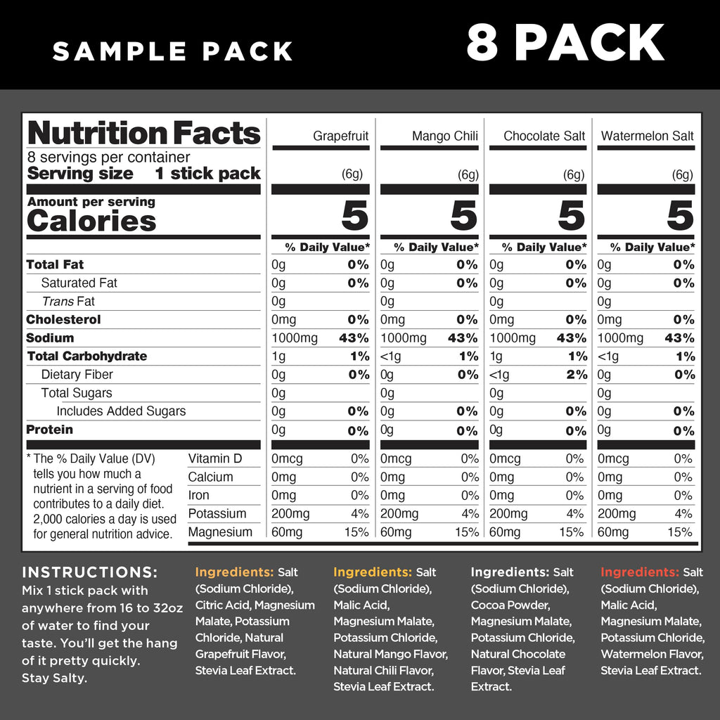 Buy now LMNT Zero Sugar Electrolytes - Sample Pack | Drink Mix | 8-Count at indiglob india