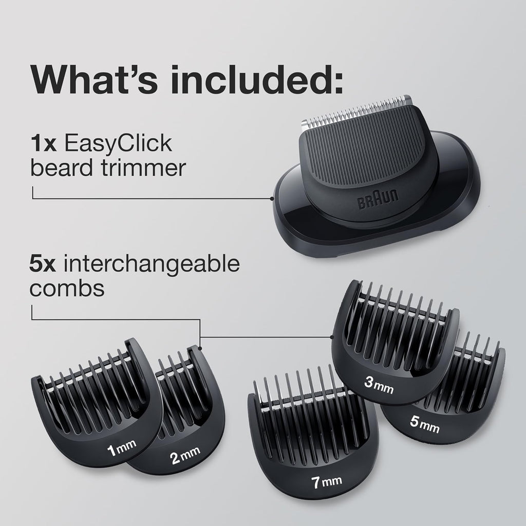 Buy now Braun EasyClick Cleansing Brush Attachment for Series 5, 6 and 7 Electric Razors, Compatible with Electric Shavers 5018s, 5020s, 6075cc, 7071cc, 7075cc, 7085cc, 7020s, 5050cs, 6020s, 6072cc, 7027cs at indiglob india