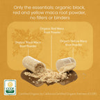NaturaLife Labs Organic Maca Root – Black, Red & Yellow – 1900 mg per Serving – 150 Capsules – Gelatinized Peruvian Maca – Non-GMO, Gluten-Free, Vegan (2 Pack)