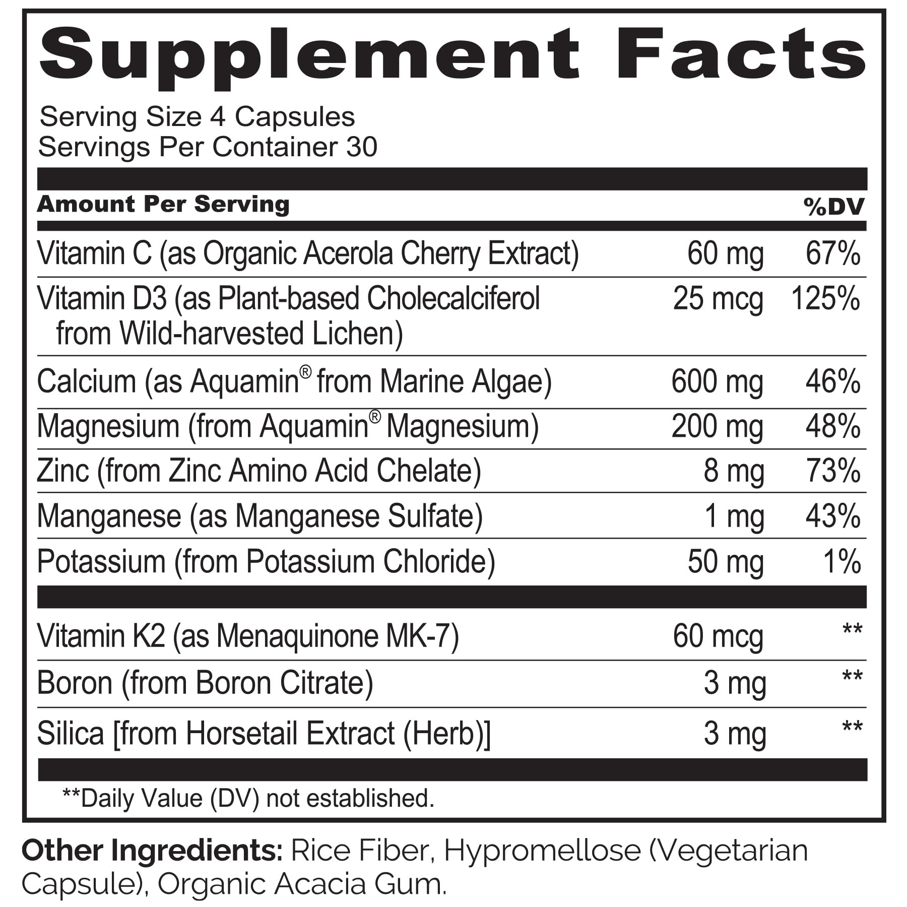 NATURELO 600mg Calcium Supplement for Bone Strength, VIT D3, 120 Capsules | Magnesium, Zinc, Vit K2, for Women & Older Adults, Plant-Based, Well Tolerated, NSF Contents Certified, MFD in GMP Facility
