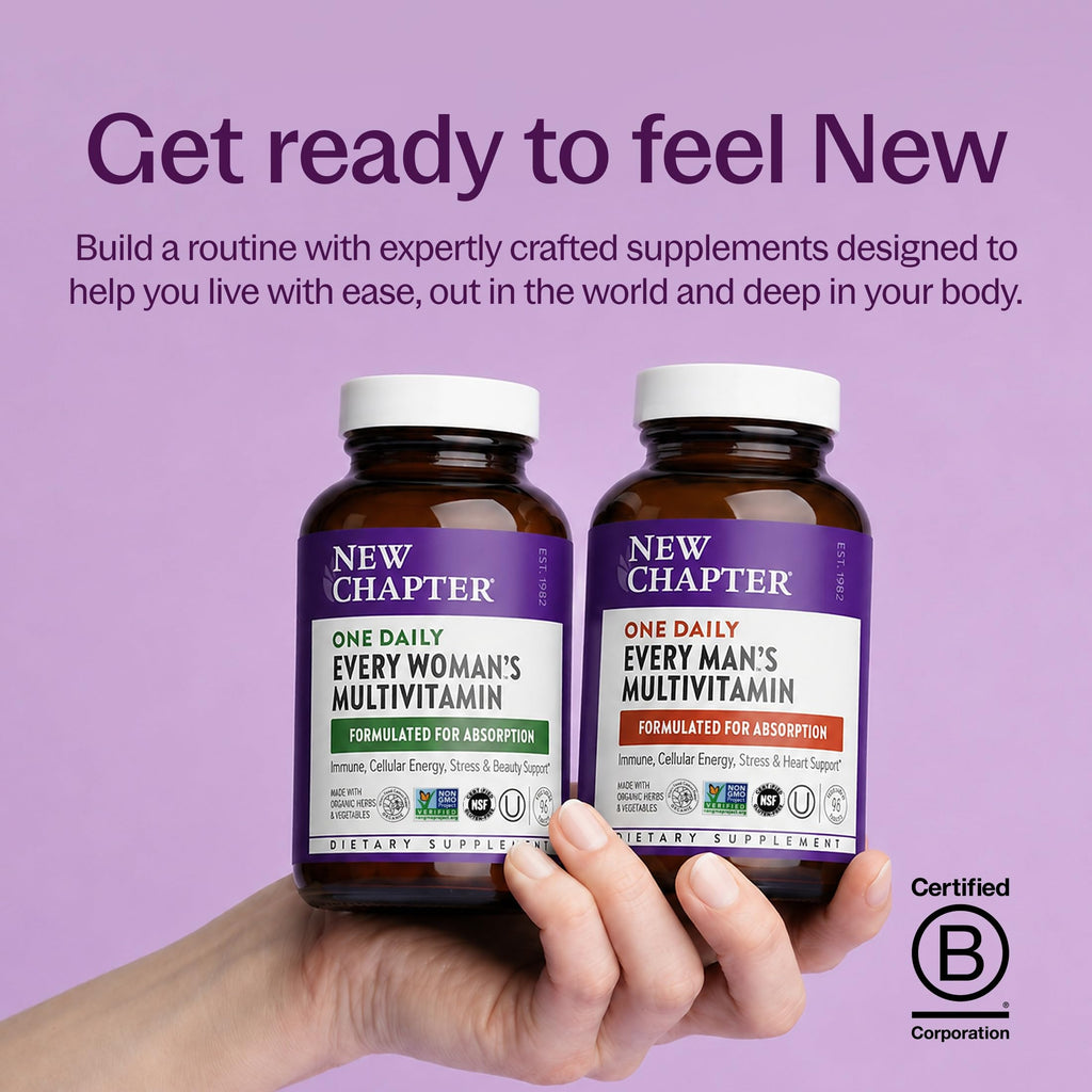 New Chapter Every Man's One Daily Multivitamin, 96 Tablets | Fermented Ingredients for Immune, Cellular Energy, and Bone Health, Vegetarian, Kosher and Gluten Free