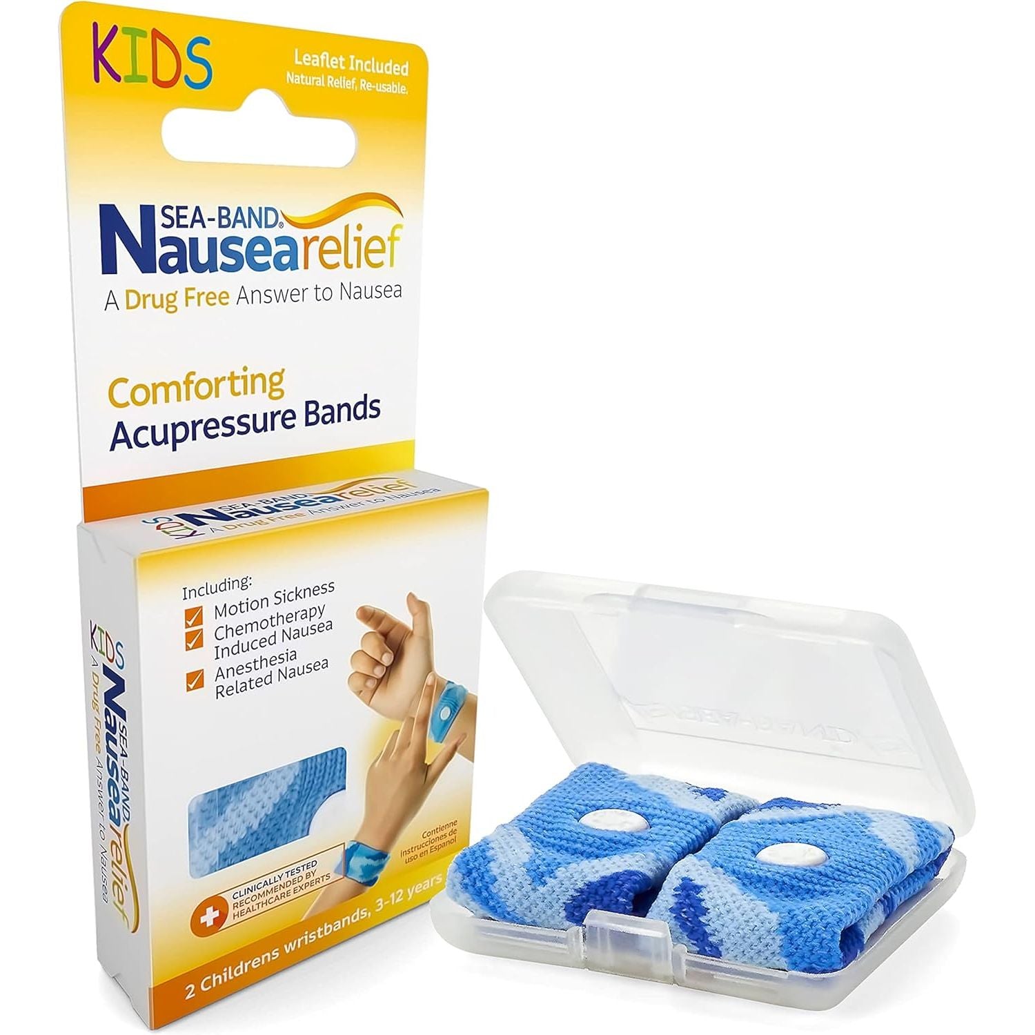 Buy now Sea-Band Anti-Nausea Acupressure Wristband for Motion & Morning Sickness, Child, Blue at indiglob india