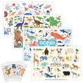 Disposable Placemats for Baby & Toddlers - Stick-On Table Mats for Restaurants, Travel With 4 Designs - Kids' Placemats (Individual Package)