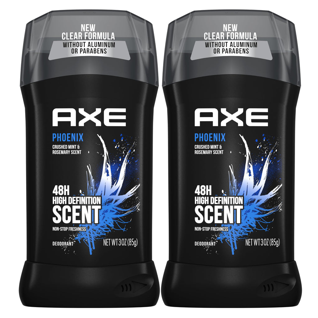 AXE Deodorant Stick for Men Phoenix 3 oz Twin Pack | For Long Lasting Odor Protection. Crushed Mint & Rosemary, Aluminum Free