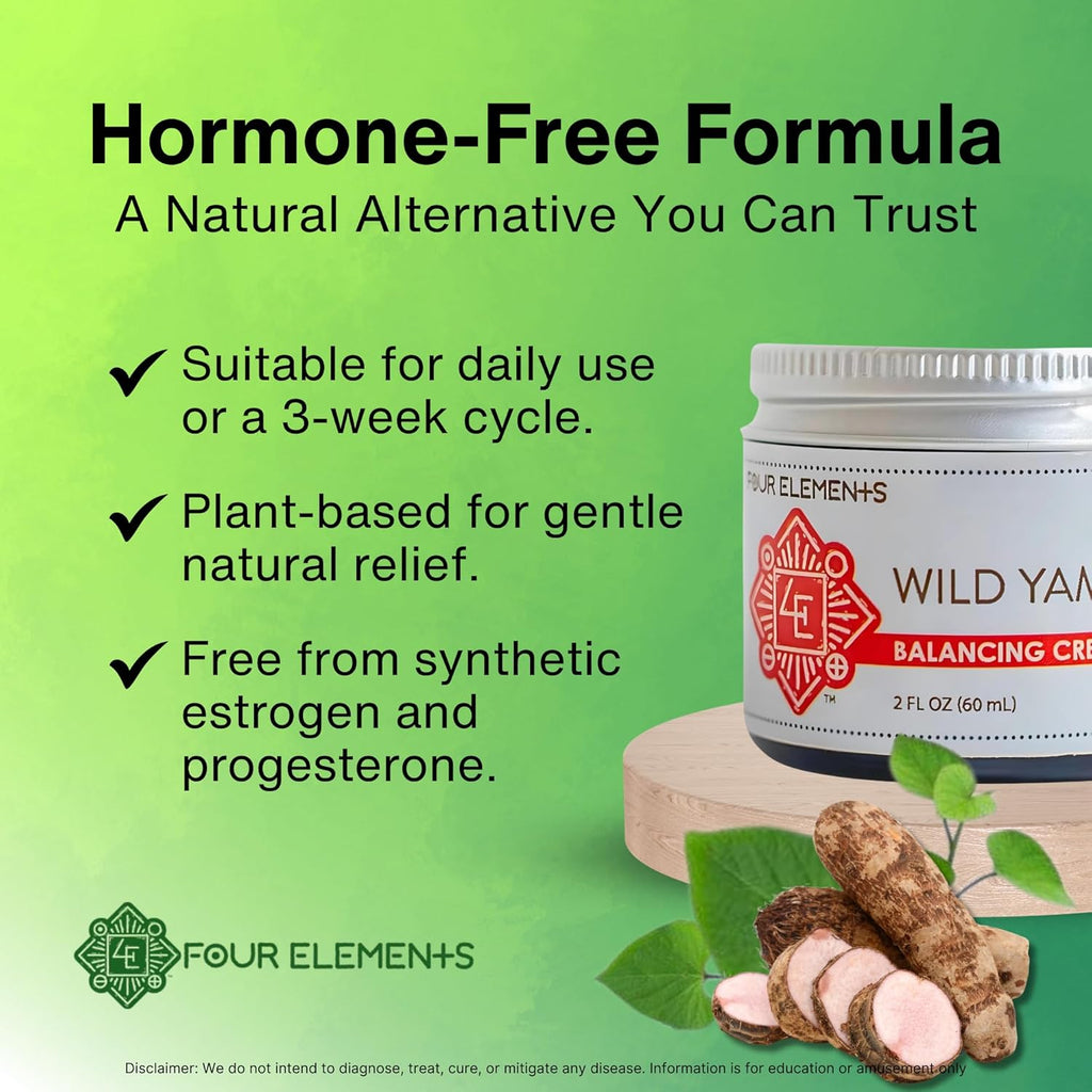Buy now Four Elements 4E Wild Yam Balancing Cream, 2 OZ - 1st Place Winner at the 2023 International Herb Symposium for Creams and Salves! Proudly Farmed, Crafted and Packaged in WI, USA. at indiglob india