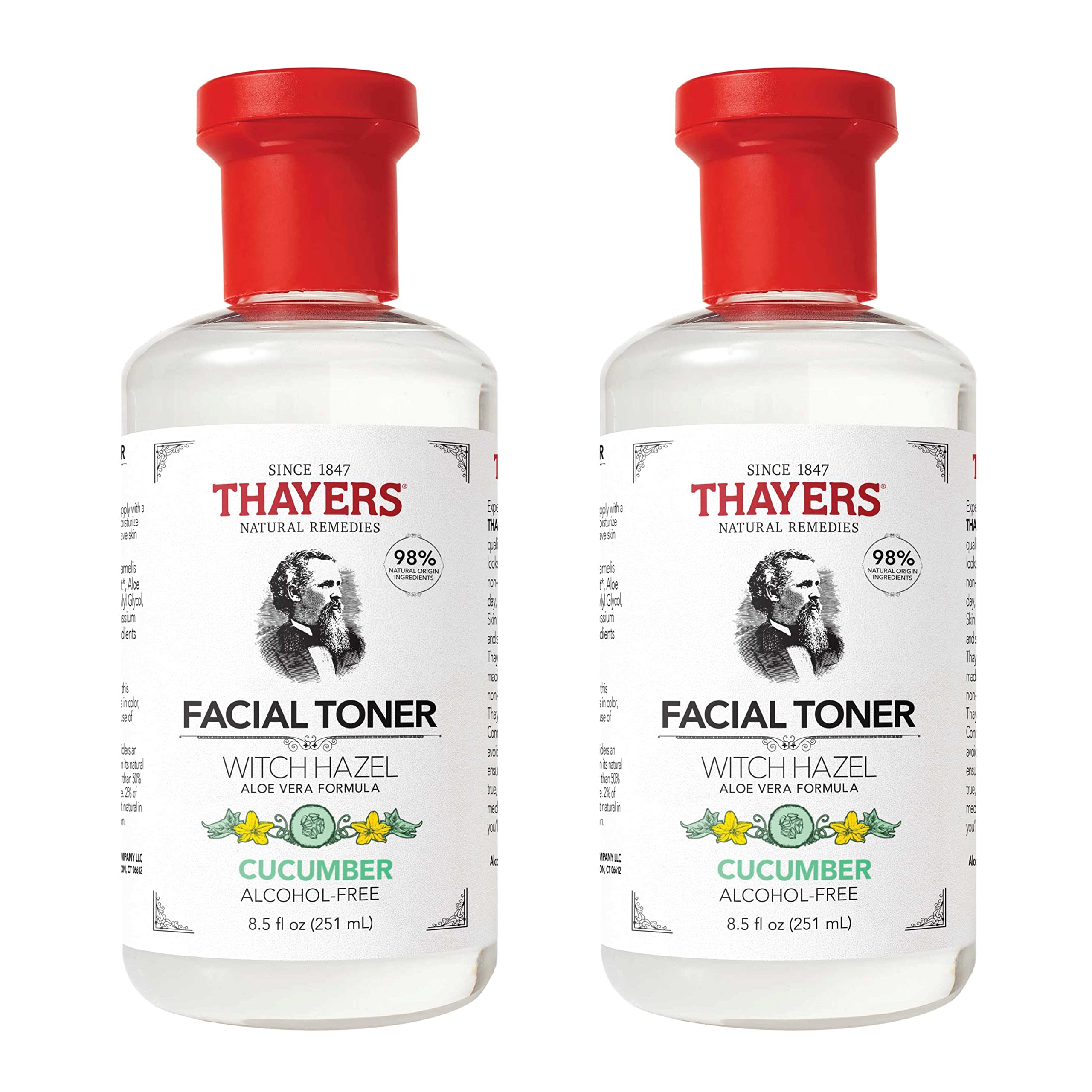 Buy now THAYERS Alcohol-Free Rose Petal Witch Hazel Facial Toner for Glowing Skin, Soothing, Hydrating, Refreshing Toner for All Skin Types, 12oz (Packaging May Vary) Cucumber 8.5 Fl Oz (Pack of 2) at indiglob india