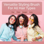 Lily England Vent Hairbrush for Women, Fast Blow Drying Hair Brush, Rose