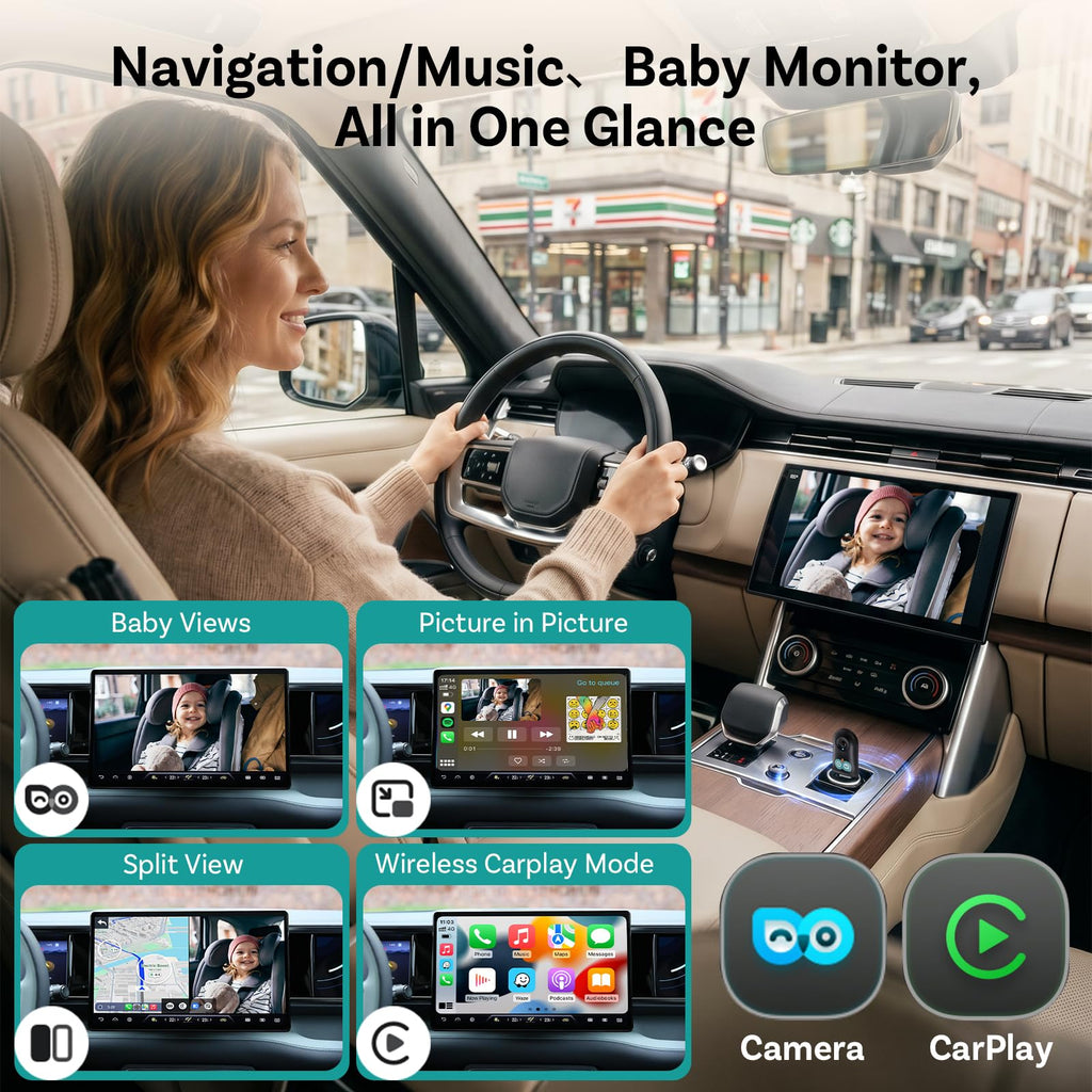 OTTOCAST Cabin Care Baby Car Camera & Wireless CarPlay Adapter