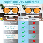 Buy now Orange Blue Light Blocking Glasses for Better Sleep - 99.5% Premium Acetate Orange Computer Migraine Glasses for Women & Men - Amber Gaming Glasses - Blue Light Blockers Gamer Glasses for Eye Strain at indiglob india