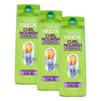 Garnier Fructis Curl Nourish Moisturizing Shampoo for Curly Hair, Plant Protein and Coconut Oil Formula, Up to 48HR of Curl Definition, Sulfate Free & Vegan, 22 Fl Oz (Packaging May Vary)