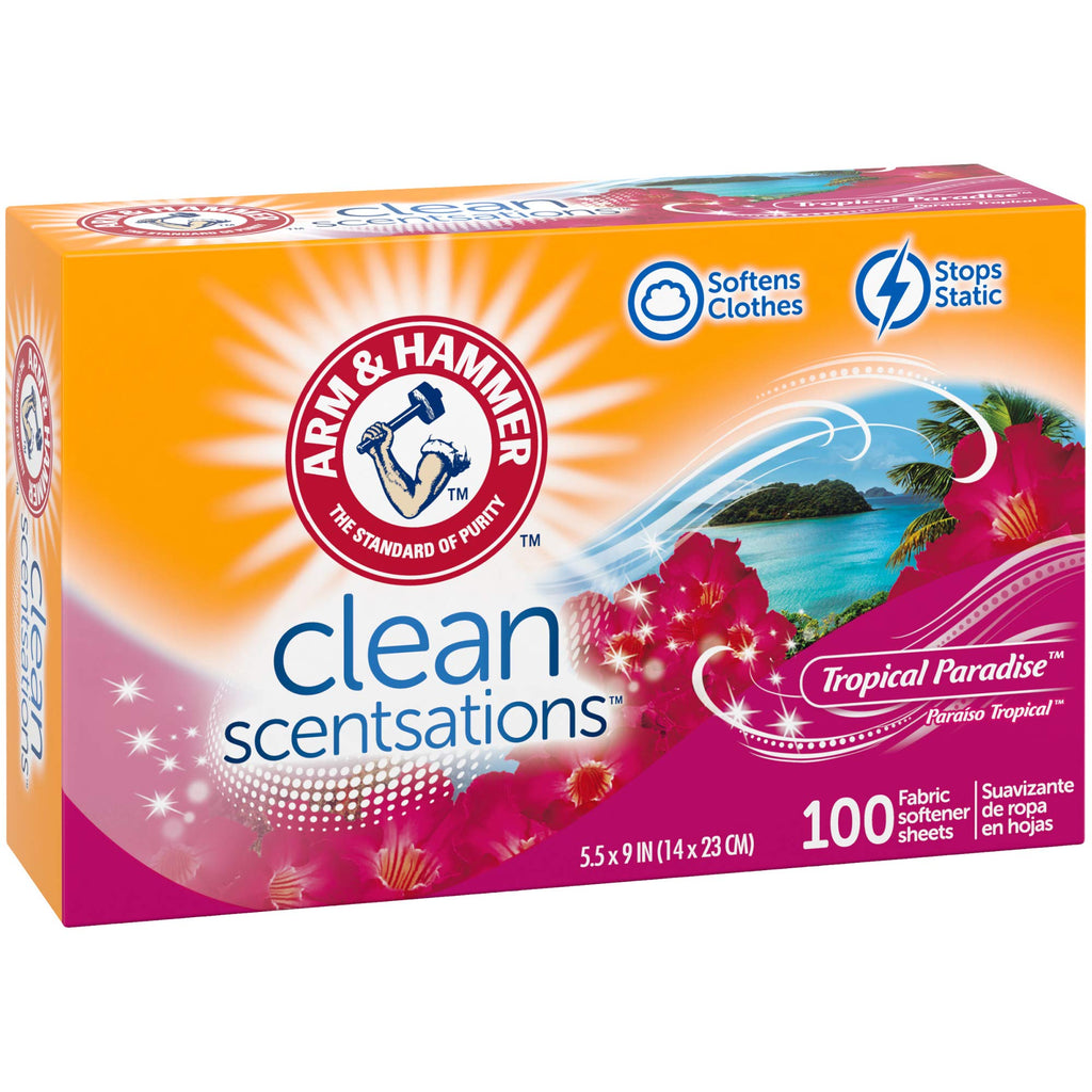 Buy now ARM & HAMMER Fabric Softener Sheets, Tropical Paradise, 100 ct at indiglob india