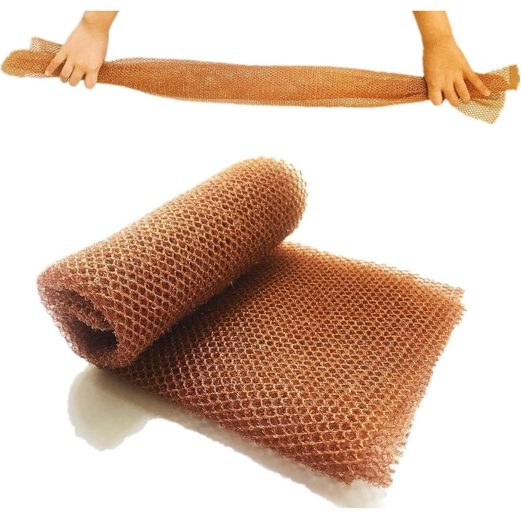 Buy now African Net Long Bathing Sponge,Net Exfoliating Back Scrubber for Body,Exfoliating Back Towel,Pack of 1 (Brown) at indiglob india