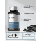 Horbäach 5HTP 200mg Supplement | 180 Capsules | 5 Hydroxytryptophan