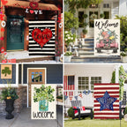 AVOIN colorlife Set of 12 Seasonal Holiday Garden Flags 12x18 Inch