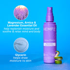 Hempz Magnesium Body Spray, Serene Waters, 3.4 fl.oz. | Soothing and Hydrating Moisturizer Mist with Arnica