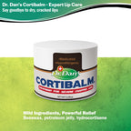 Dr. Dan's Cortibalm Healing Lip Balm Jar for Severely Chapped Lips, 3-Pack