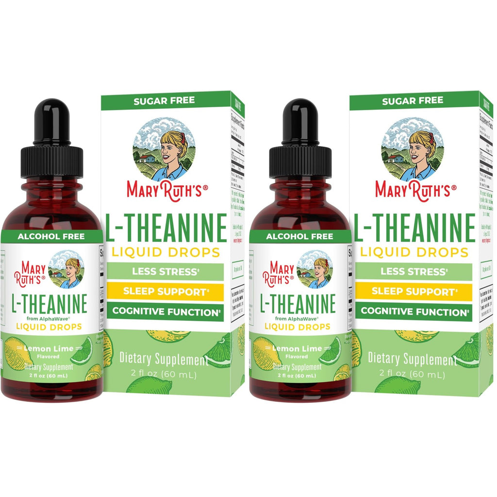 MaryRuth's L Theanine 200mg Liquid Drops for Adults & Kids, 30 Servings | Mood Support, Focus Supplement, Natural Sleep Support, Vegan, Non-GMO