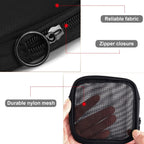 Buy now Weewooday 4 Pcs Mesh Makeup Bag Mesh Cosmetic Bag Travel Toiletry Pouch with Zipper Mini Makeup Cosmetic Purse for Daily Accessory(Small,Black) at indiglob india