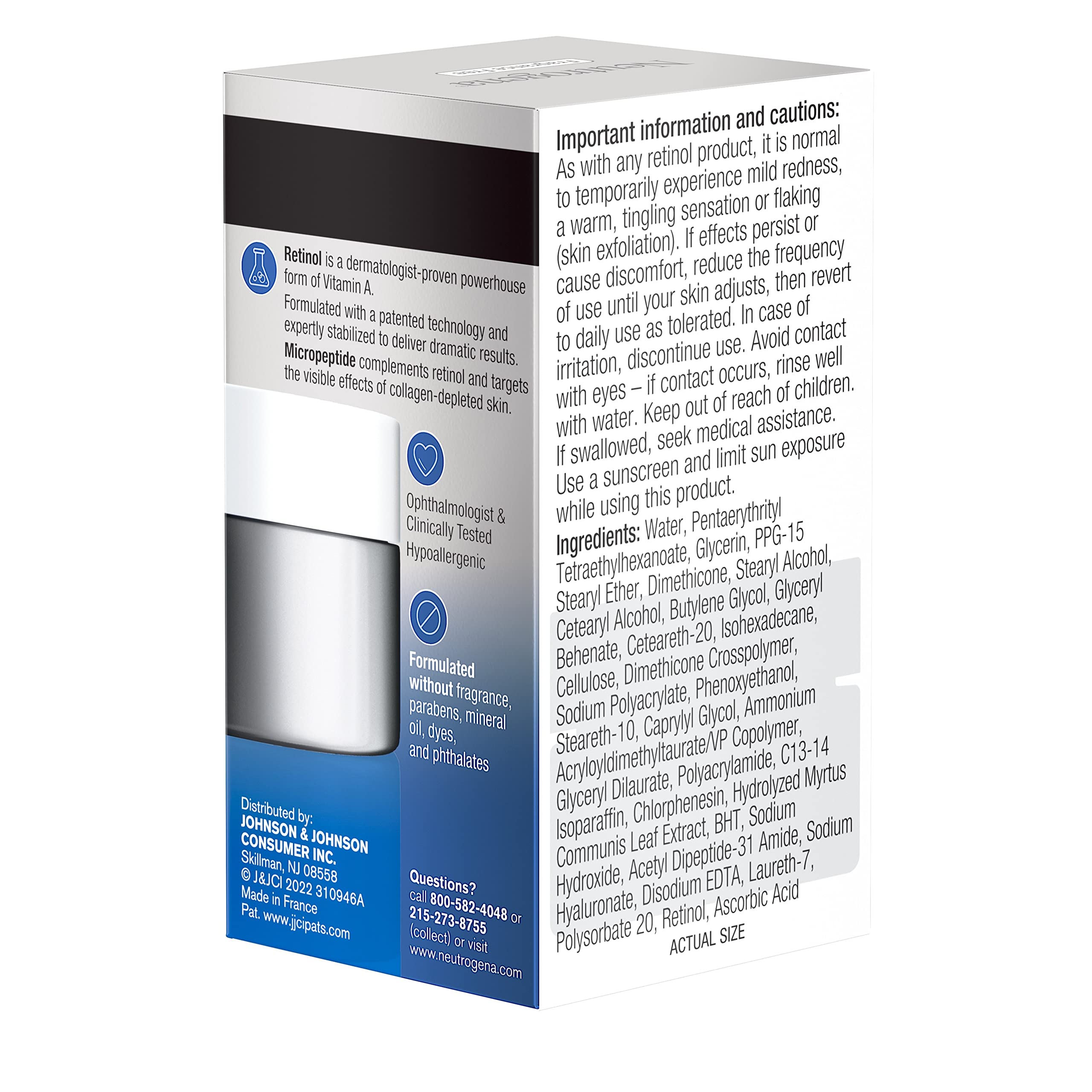 Buy now Neutrogena Rapid Wrinkle Repair Retinol Pro+ Anti-Wrinkle Eye Cream, Targeted Eye Cream for Wrinkles & Dark Circles, Formulated without Fragrance, Dyes, Phthalates, and Parabens, 0.5 oz at indiglob india