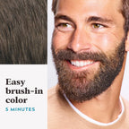 Buy now Just For Men Mustache & Beard, Beard Coloring for Gray Hair with Brush, with Keratin Biotin Aloe and Coconut Oil for Healthy Facial Hair - Medium-Dark Brown, M-40, Pack of 3 (Packaging May Vary) at indiglob india
