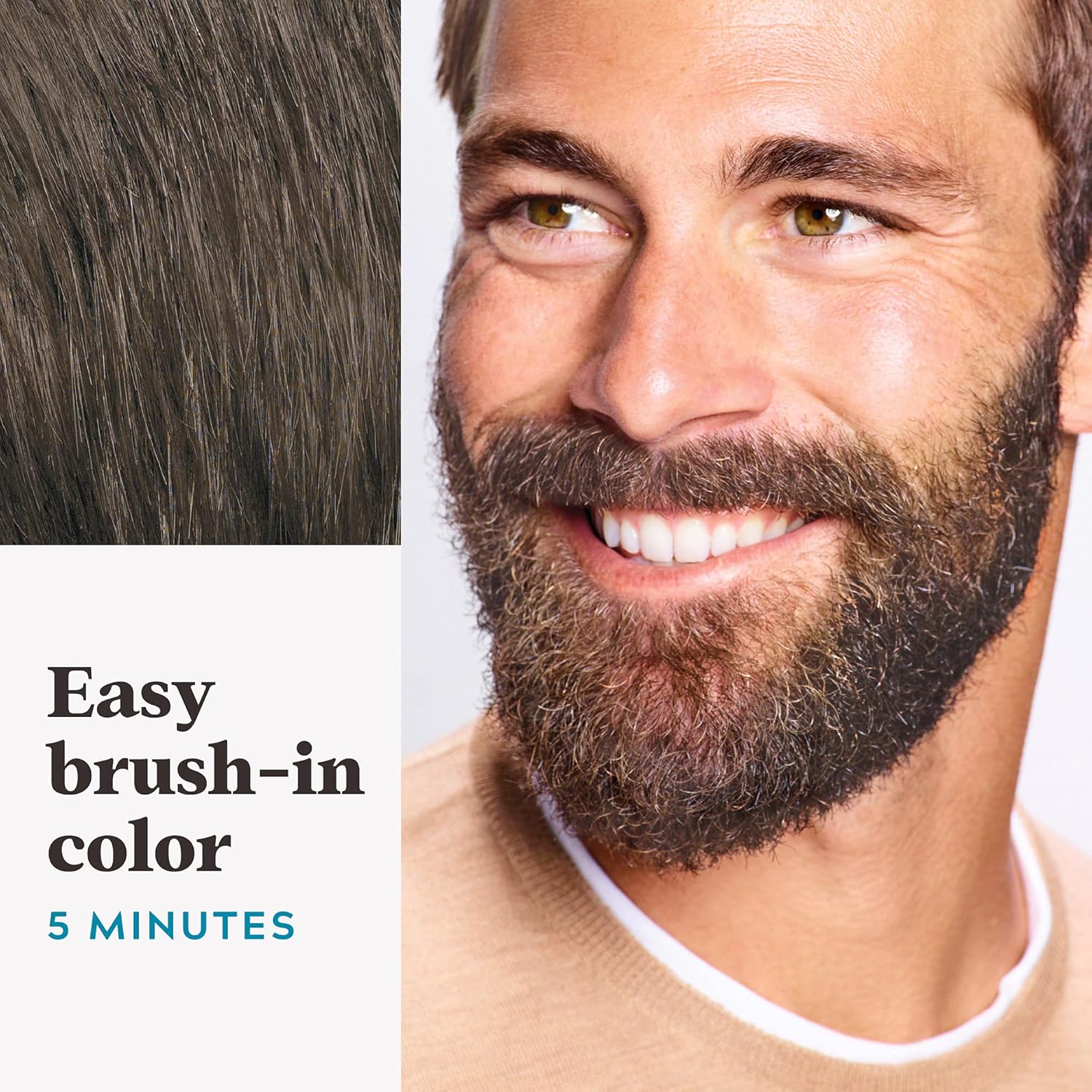 Buy now Just For Men Mustache & Beard, Beard Coloring for Gray Hair with Brush, with Keratin Biotin Aloe and Coconut Oil for Healthy Facial Hair - Medium-Dark Brown, M-40, Pack of 3 (Packaging May Vary) at indiglob india