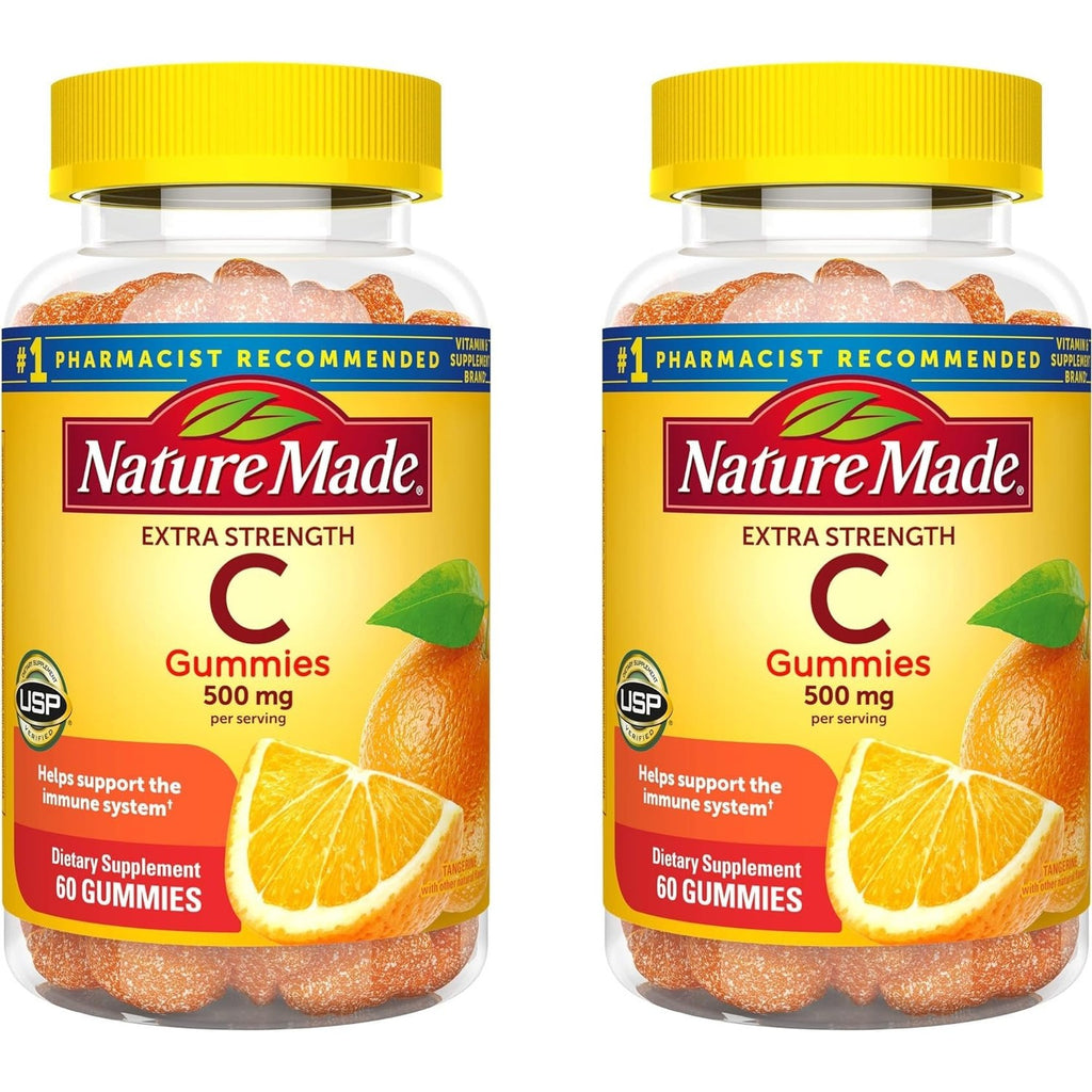 Nature Made Extra Strength Dosage Vitamin C 500mg per Serving, 60 Gummies | Adult Vitamin C Immune Support Gummies, For Daily Immune Support and Antioxidant Support, Tangerine Flavor, 30 Day Supply