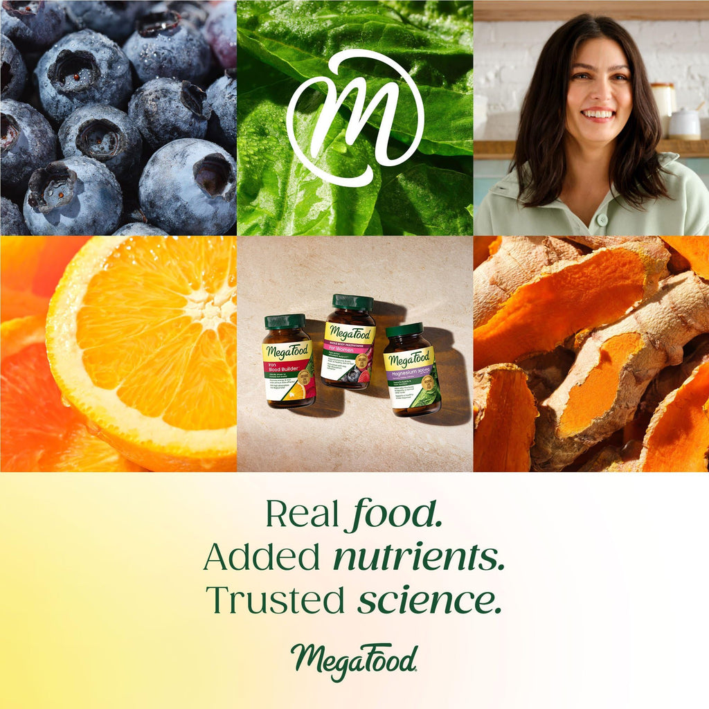MegaFood Whole Body Multivitamin for Women with 25 Nutrients, 60 Capsules