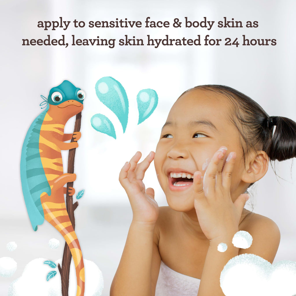 Aveeno Kids Sensitive Skin Face & Body Gel Cream, Hypoallergenic, 8 oz | Prebiotic Oat, 24 Hour Hydration, Quick Drying & Lightweight, Soft Skin