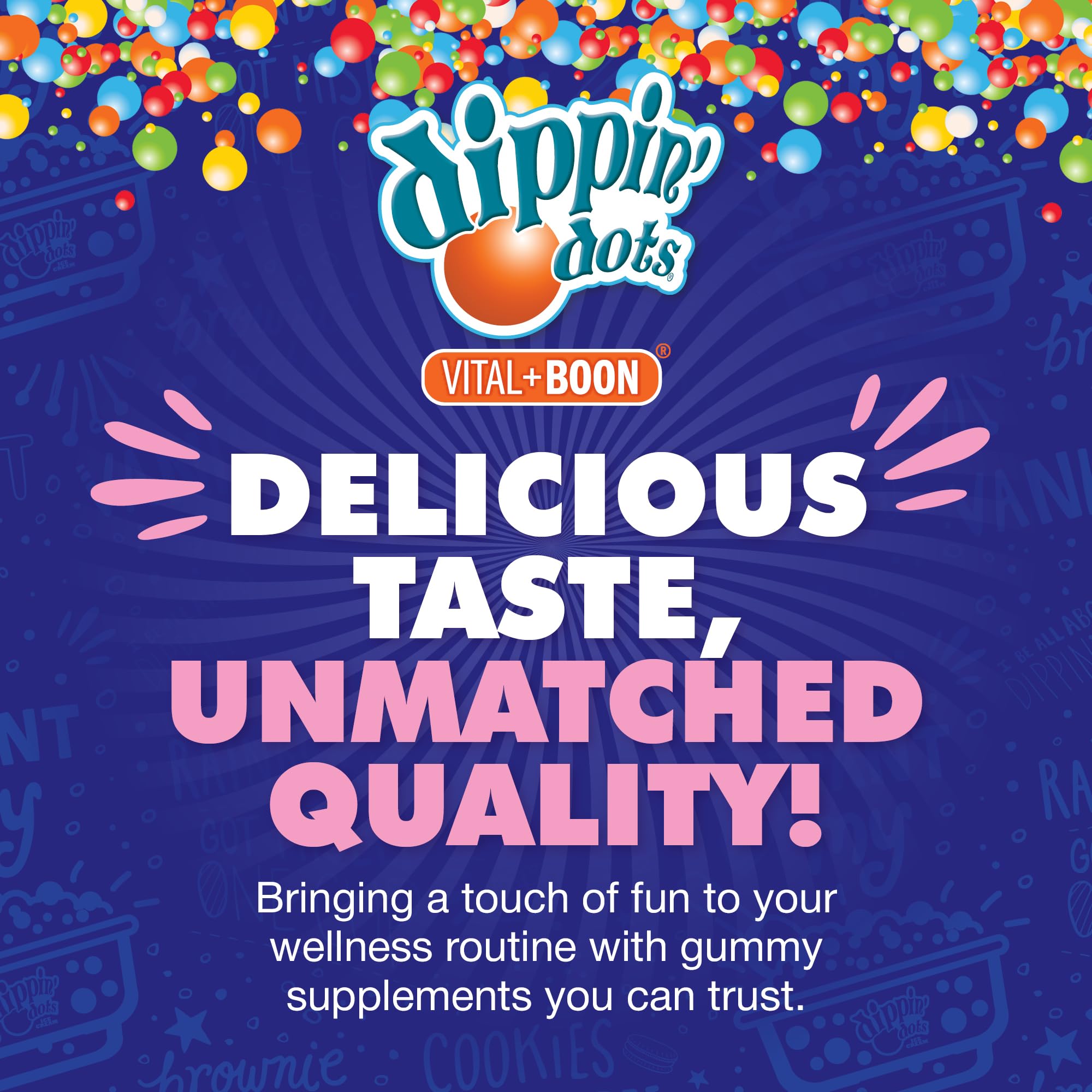 Dippin' Dots Extra Strength Melatonin Gummies 20mg, Sleep Aid (60 Ct) | 20mg melatonin gummies, a natural sleep aid for adults needing extra nighttime support; vegan, stronger nightly dose.