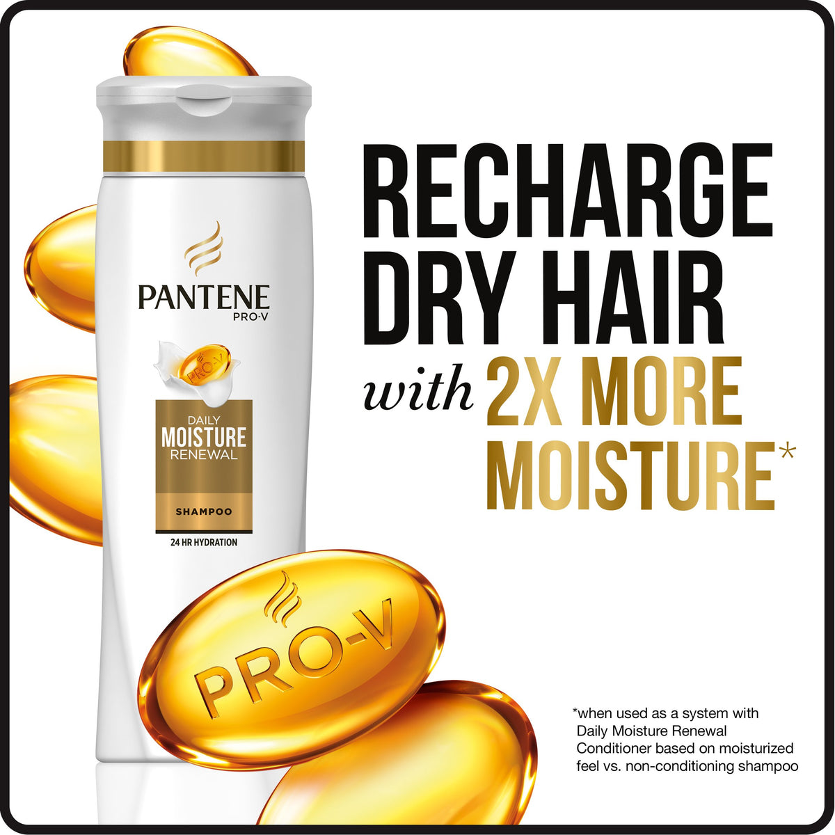 Pantene Daily Moisture Renewal Duo set, 12.6 Oz Shampoo and 12 Oz Conditioner