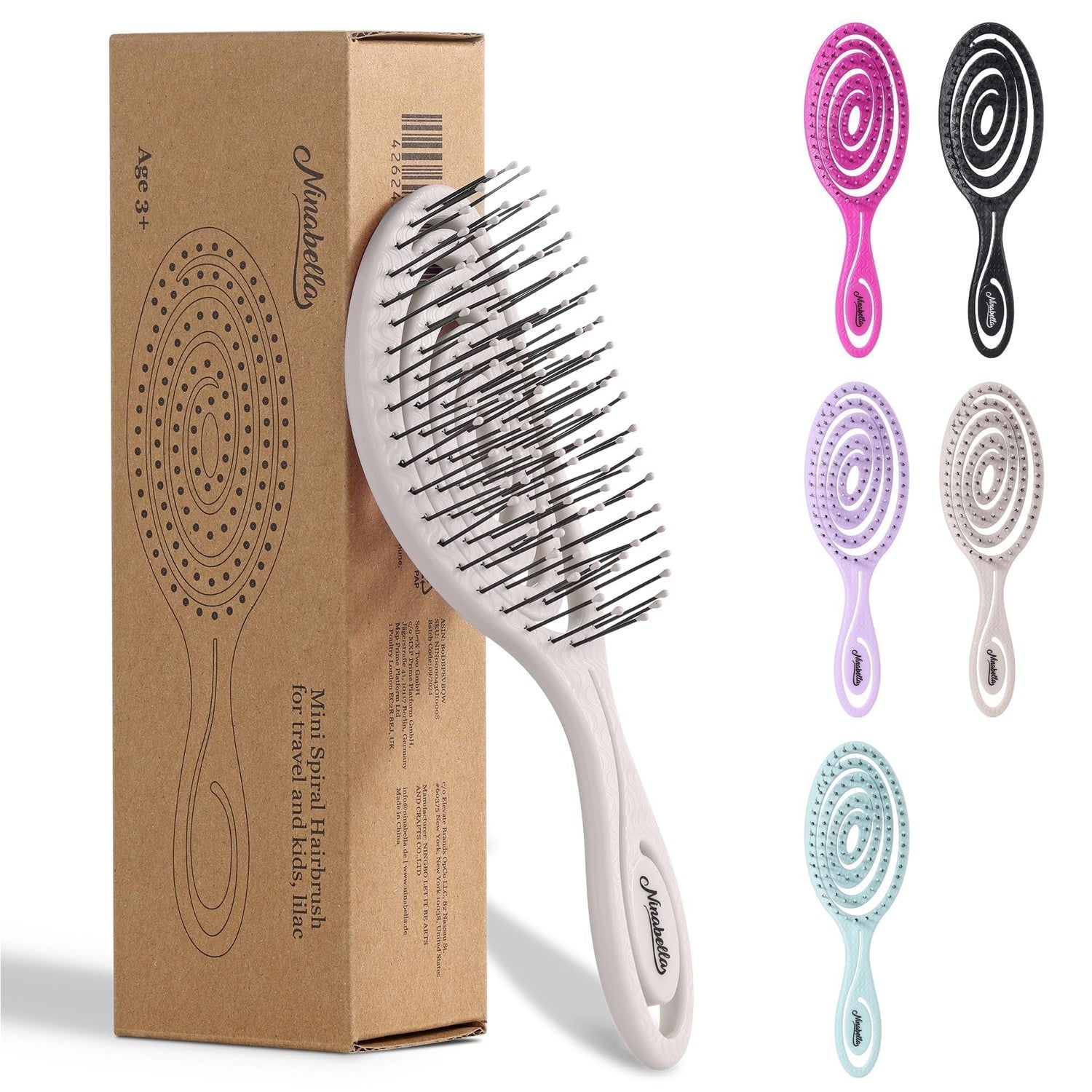 Buy now Ninabella Detangle Hair Brush for Women & Men - Does not Pull - Straightening Brushes for Straight & Curly Hair - Unique Spiral Detangling Hairbrush - Green at indiglob india