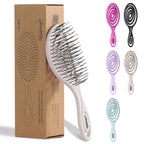 Buy now Ninabella Detangle Hair Brush for Women & Men - Does not Pull - Straightening Brushes for Straight & Curly Hair - Unique Spiral Detangling Hairbrush - Green Small Grey at indiglob india