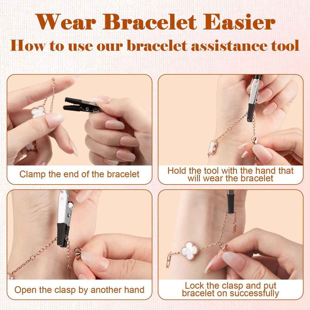 2 Pcs Bracelet Helper Tool Easy to Put on Yourself