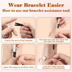 2 Pcs Bracelet Helper Tool Easy to Put on Yourself