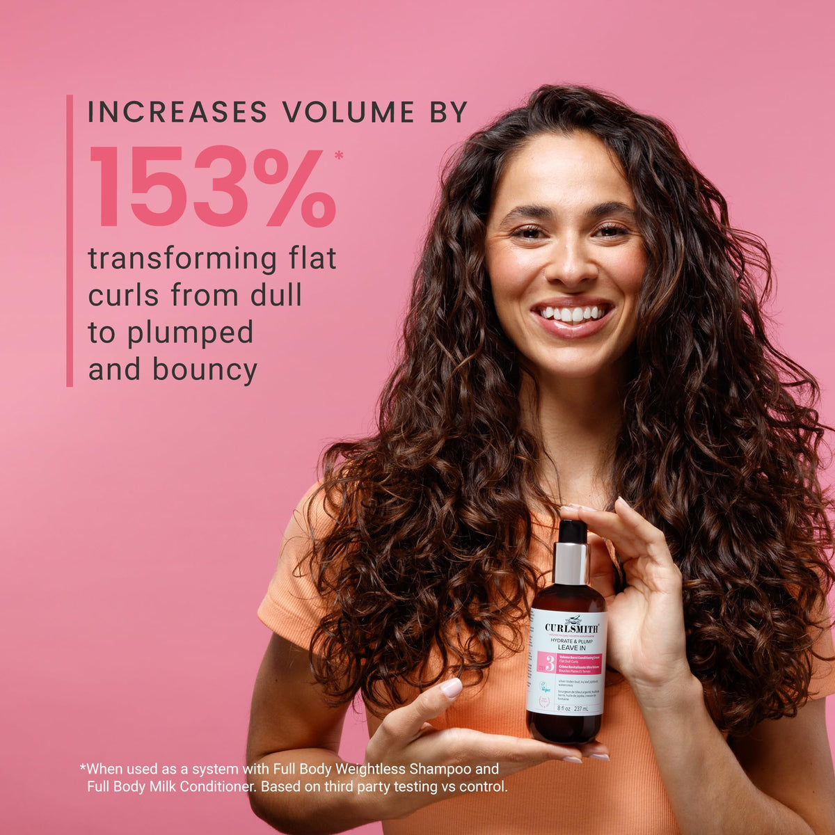 CURLSMITH Hydrate & Plump Leave In Conditioner for Curly Hair (8 oz)