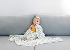 Buy now Copper Pearl Large Premium Knit Baby Swaddle Receiving Blanket Fern at indiglob india