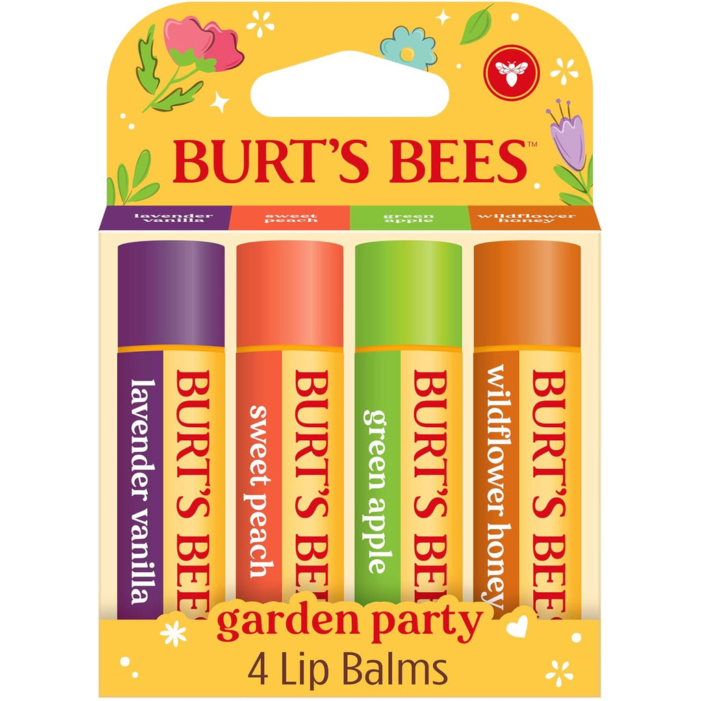 Buy now Burt's Bees Christmas Gifts - Garden Party Lip Balm Set for Stocking Stuffers, With Responsibly Sourced Beeswax, Natural Origin Lip Treatment, 4 Tubes, 0.15 oz. at indiglob india