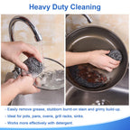 Steel Wool Scrubber for Burnt & Tough Crusts, Dried Food 12 Pack