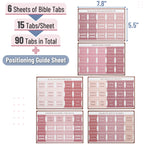 Mr. Pen- Bible Tabs, 90 pcs, Large Print Laminated Index Tabs for Women