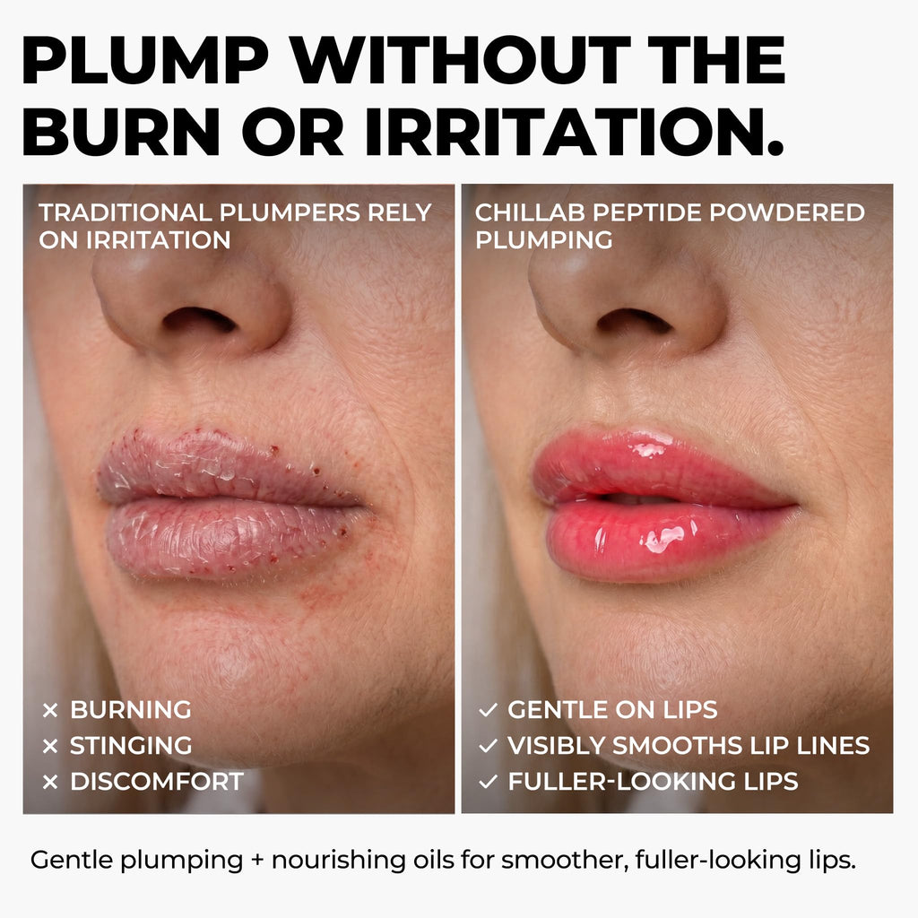 Chillab Magic Black Plumping Lip Oil 0.17oz, Hydrating Color-Adapting Tint