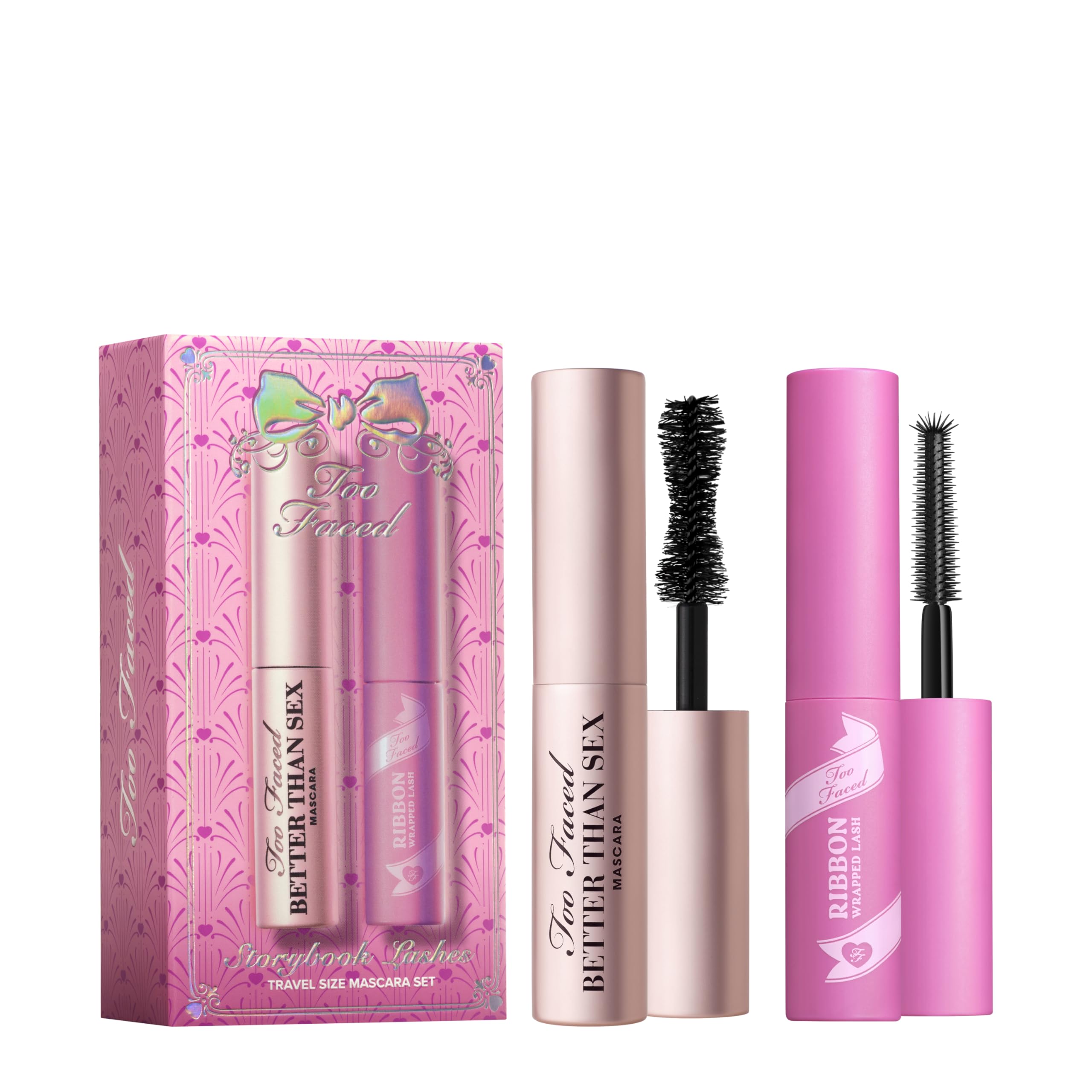 Buy now Too Faced Storybook Lashes Travel Size Mascara Set | Better Than Sex + Ribbon Wrapped Lash Tubing Mini Mascara Gift Set at indiglob india