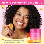 2Pack Feminine Probiotics Gummies,Vaginal Women Probiotic,Feminine Balance pH Gummies for Healthy Odor,Improve Immune,Support Vaginal Health,with Slippery Elm(60 Gummies)