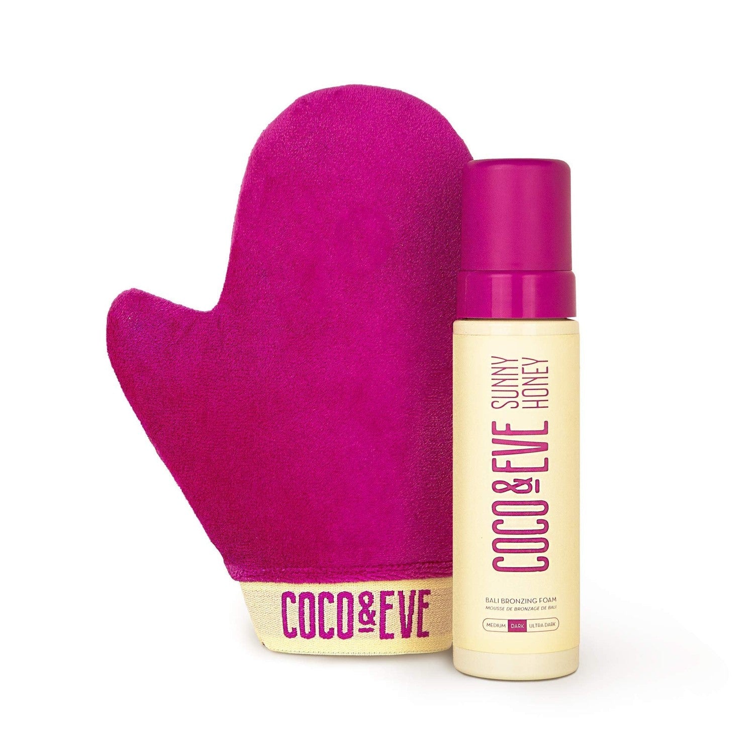 Buy now Coco & Eve Self Tanner Mousse Kit - All Natural Sunless Tanning (Dark) | Instant Lotion with Bronzer Mitt Applicator Sunny Honey Bali Bronzing at indiglob india