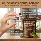 18-in-1 Black Walnut Wormwood - Herbal Wellness Blend with Clove, Garlic, Turmeric, Pumpkin Seed, Oregano, Berberine & More, Daily Digestive & Gut Balance Support Supplement - 90 Softgels