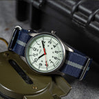 Buy now Infantry Mens Military Field Watch,Luminous Glow in The Dark Dial,Analog Tactical Wristwatch w/ 12/24 Hr Time,Japanese Quartz Movement,Slip-Thru Nylon Band,Reliable Work Watch for Men at indiglob india