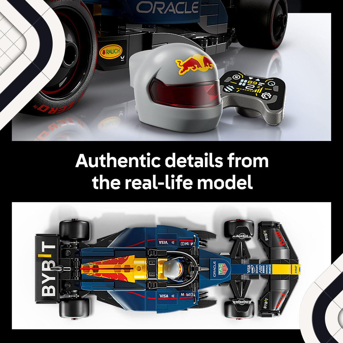LEGO Speed Champions Oracle Red Bull Racing RB20 F1 Race Car Model Kits - Building Set for Adults, Ages 18+ with Realistic Features - Red Bull F1 DIY Crafts for Display - Gift Idea for Fans - 77243