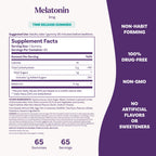 Natrol Time Release 3 mg Melatonin Gummies, Sleep Aid, Strawberry, 65 Count | Dietary Supplement to Minimize Wake Ups, 100% Drug-Free, Non-Habit Forming, For Occasional Sleeplessness, 65 Day Supply