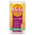 Metamucil, Daily Psyllium Husk Powder Supplement, Sugar-Free Powder, 4-in-1 Fiber for Digestive Health, No Added Sweetener, 114 teaspoons