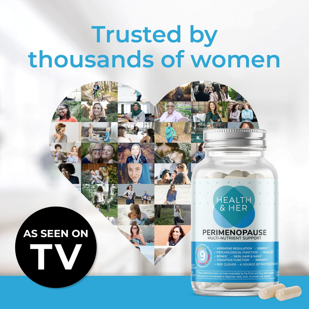 Health & Her Perimenopause Supplement, 9-in-1 Multivitamin, 30 Day Supply