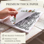 Beautiful Coloring Book Set of 2 for Adult Relaxation with Floral Designs